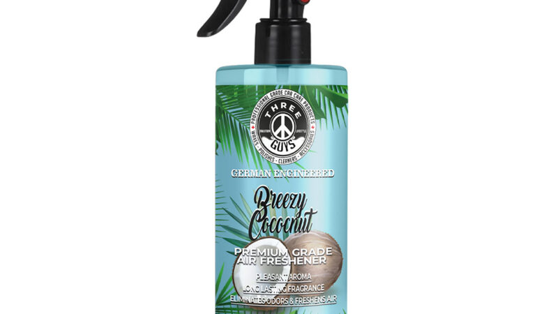 Breezy Coconut Air Freshener – Tropical Island Getaway | THREE GUYS (German Engineered)