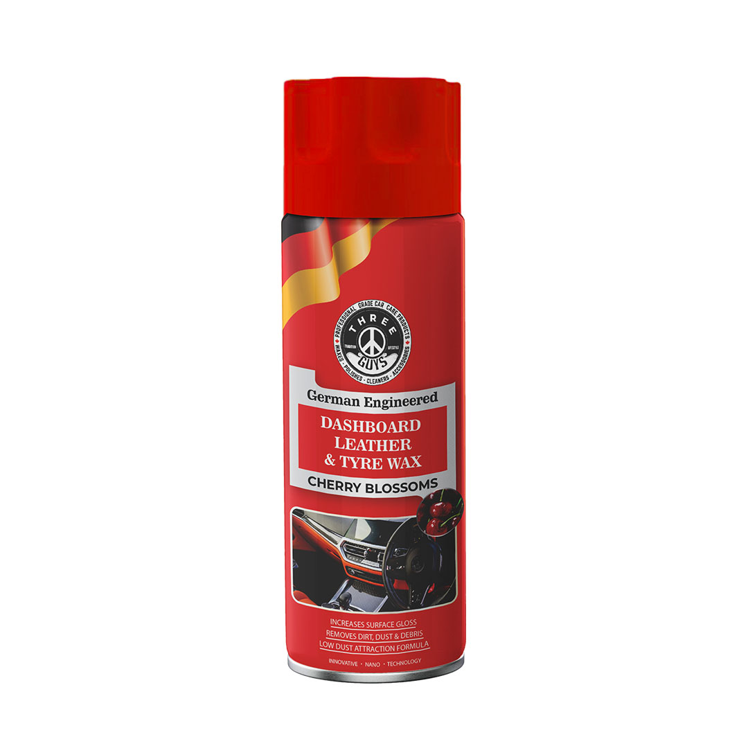 Dashboard Leather & Tyre Wax Cherry Blossoms 450ml | THREE GUYS (German Engineered)