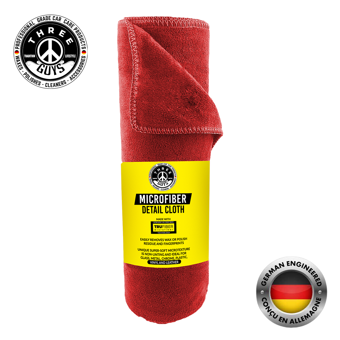 Microfiber Cloth - Professional Grade (50*70 cm) Red | THREE GUYS (German Engineered)