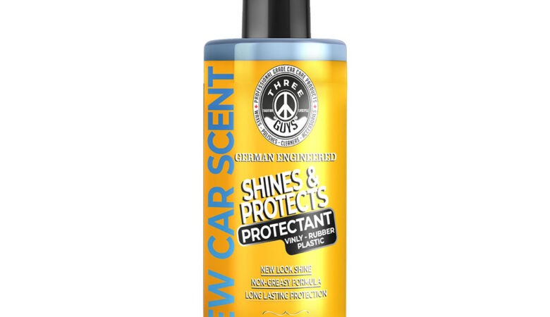 Shine & Protect Protectant New-Car Scent – Long-Lasting Protection for Vinyl, Rubber, and Plastic | THREE GUYS (German Engineered)