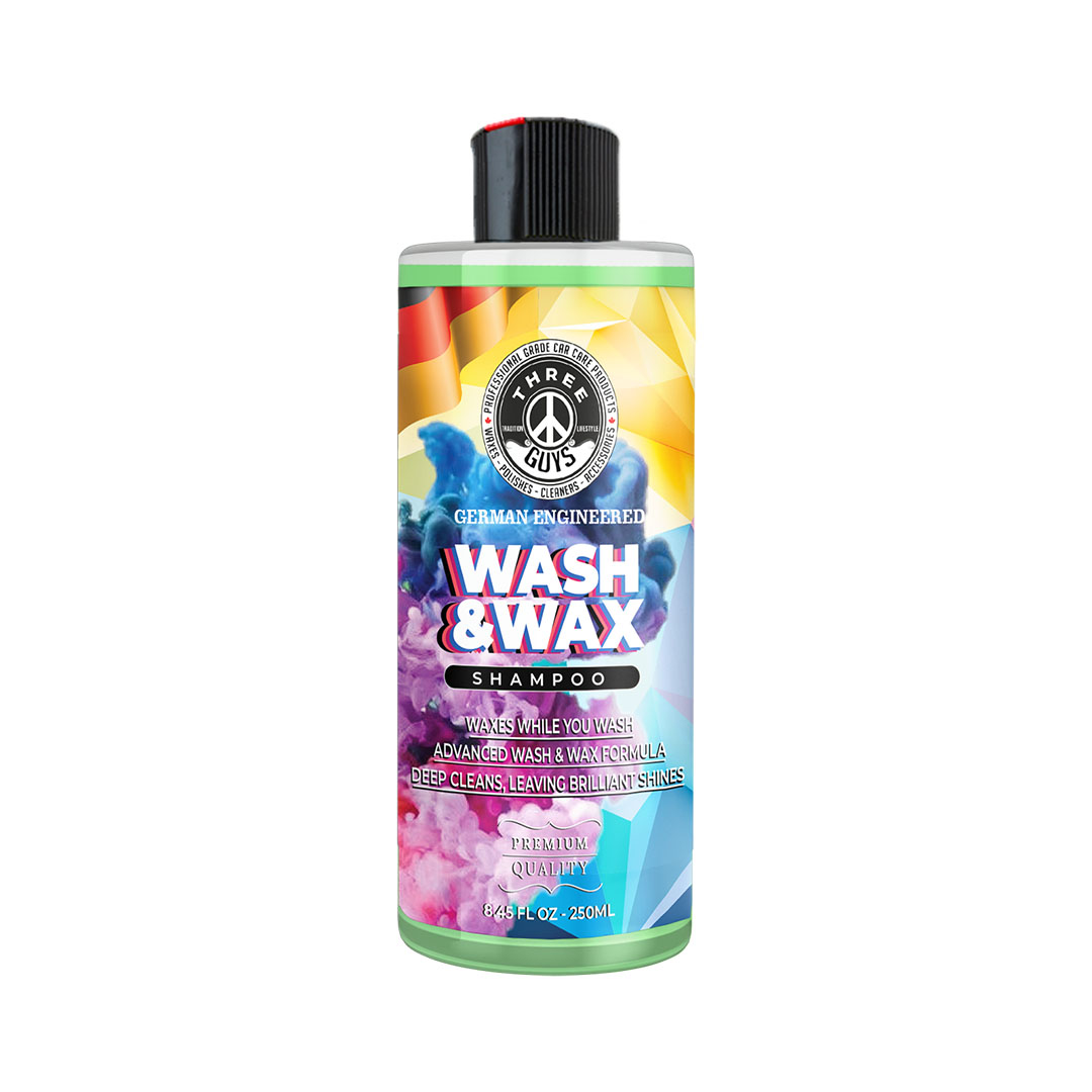 Wash & Wax Shampoo 250ml | THREE GUYS (German Engineered)