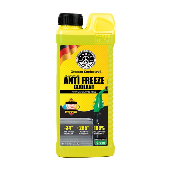 Anti-Freeze Coolant Premium Grade Green 1000ml | THREE GUYS (German Engineered)