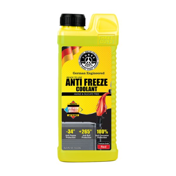 Anti-Freeze Coolant Premium Grade Red 1000ml | THREE GUYS (German Engineered)