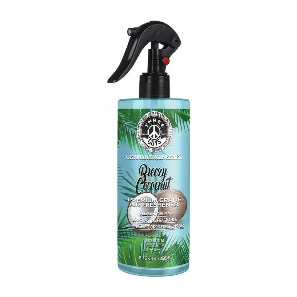 Breezy Coconut Air Freshener – Tropical Island Getaway | THREE GUYS (German Engineered)