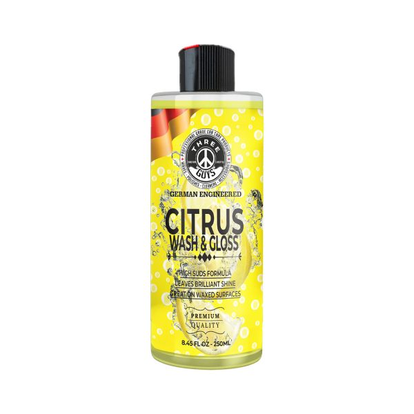 Citrus Wash & Gloss Shampoo 250ml | THREE GUYS (German Engineered)