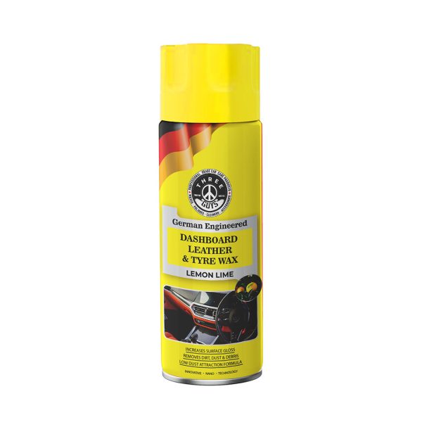 Dashboard Leather & Tyre Wax Lemon Lime 450ml | THREE GUYS (German Engineered)