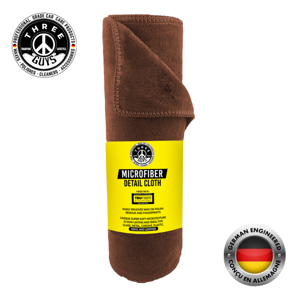 Microfiber Cloth – Professional Grade (50*70 cm) Brown | THREE GUYS (German Engineered)