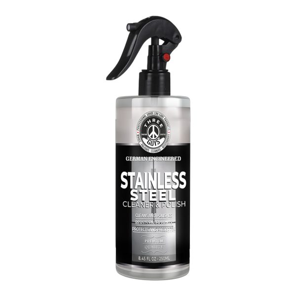 Stainless Steel Cleaner & Polish – Finger Print Resistant Shine | THREE GUYS (German Engineered)