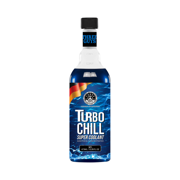 Turbo Chill Super Coolant Additive – High-Performance Engine Protection Blue 473ml | THREE GUYS (German Engineered)