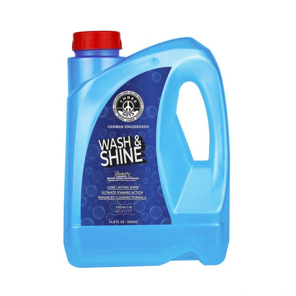 Wash & Shine Shampoo Blueberry 1000ml | THREE GUYS (German Engineered)