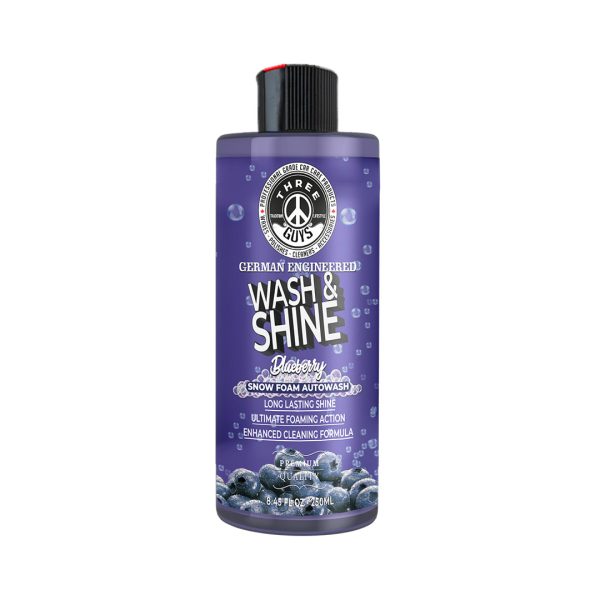 Wash & Shine Shampoo Blueberry 250ml | THREE GUYS (German Engineered)