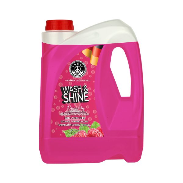 Wash & Shine Shampoo Raspberry 1000ml | THREE GUYS (German Engineered)