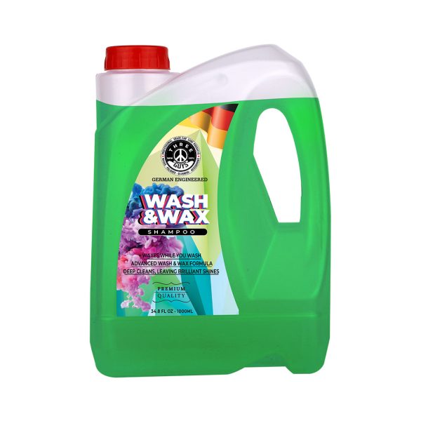 Wash & Wax Shampoo 1000ml | THREE GUYS (German Engineered)