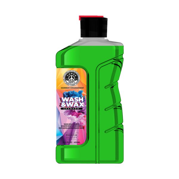 Wash & Wax Shampoo 450ml | THREE GUYS (German Engineered)